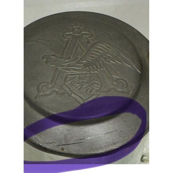 Vintage Budweiser Clydesdales Glass Stein Pewter Lid West Germany 6" Collectible - Picture 3 of 11